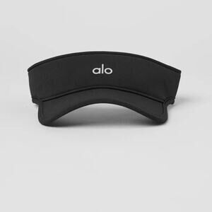Alo Yoga Performance Eclipse Black Golf Active Sun Visor Hat One Size